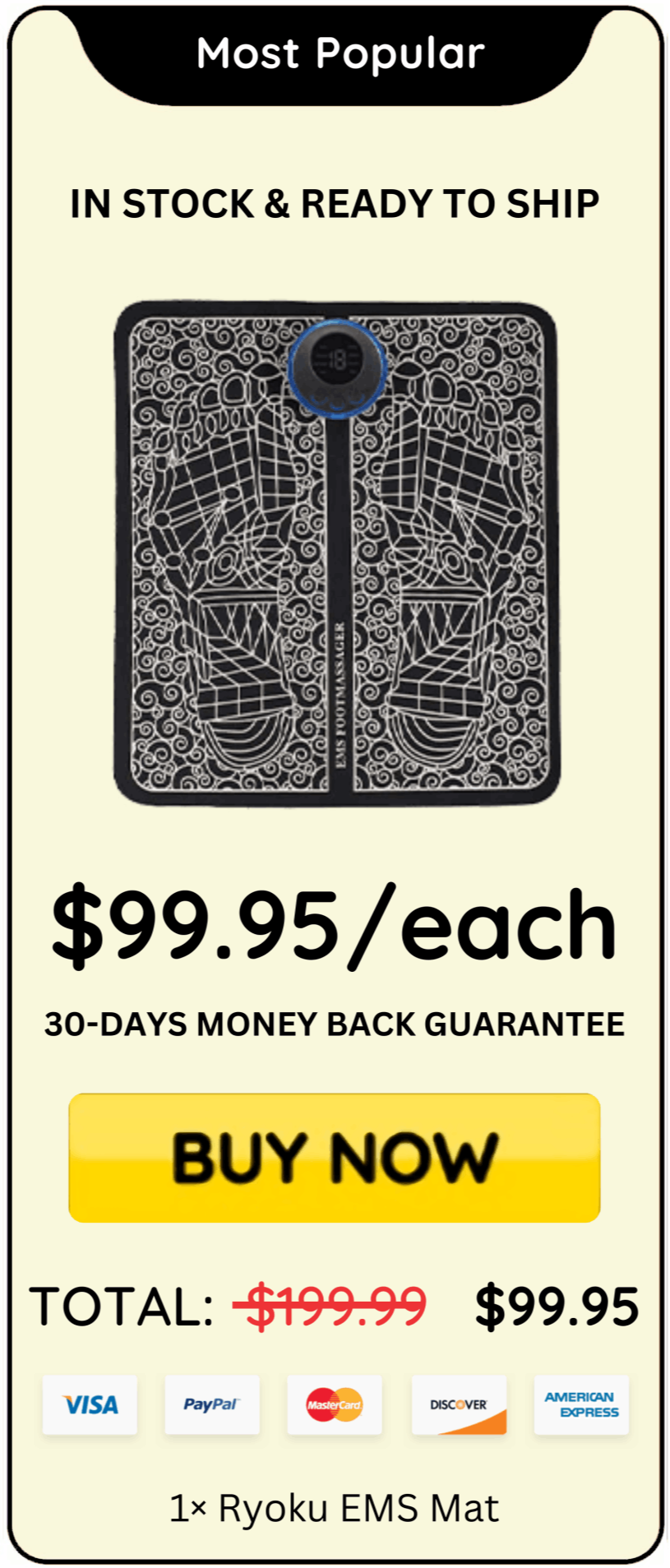 Ryoku EMS Foot Massage offer price 