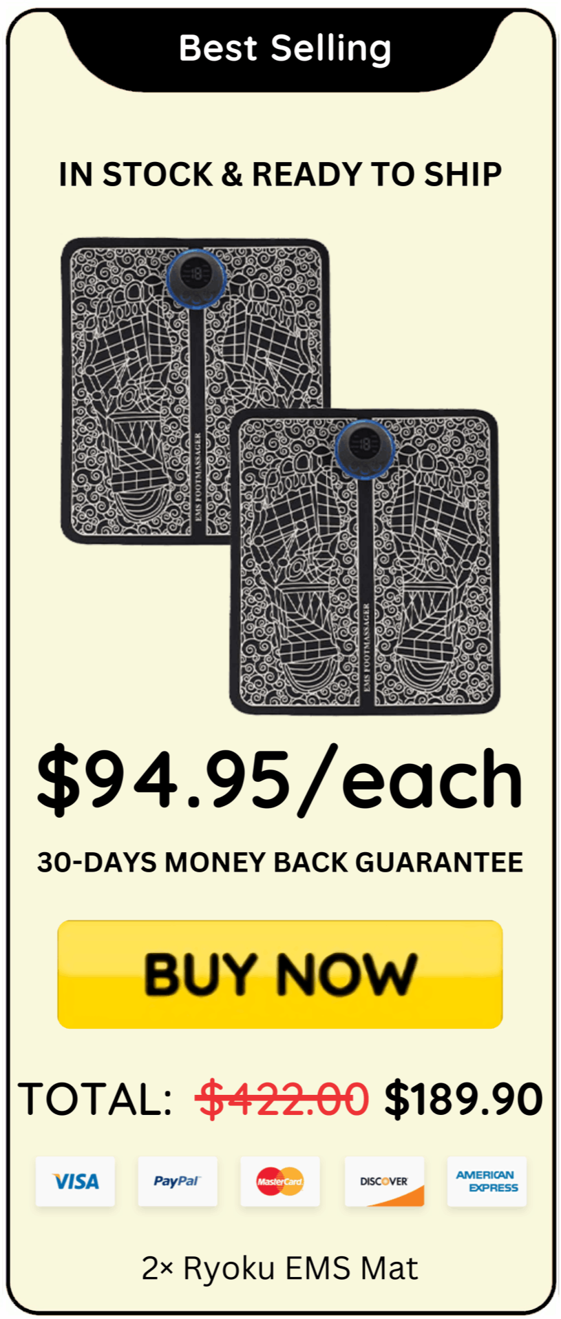 Ryoku EMS Foot Massage offer price 